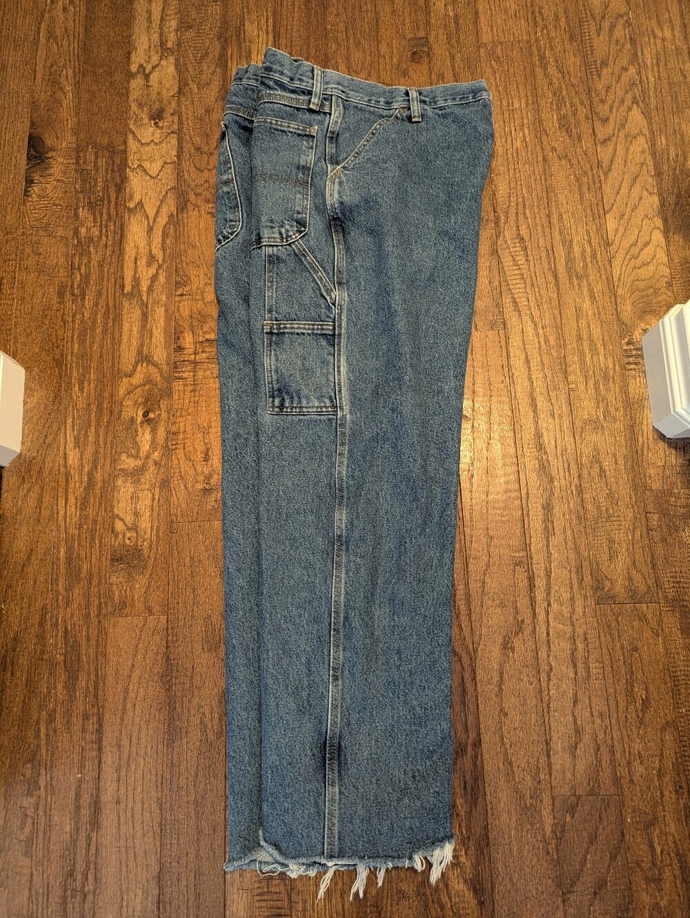 Vintage Wrangler A201 Carpenter jean mid-rise Straight Leg Distressed Size 38/30